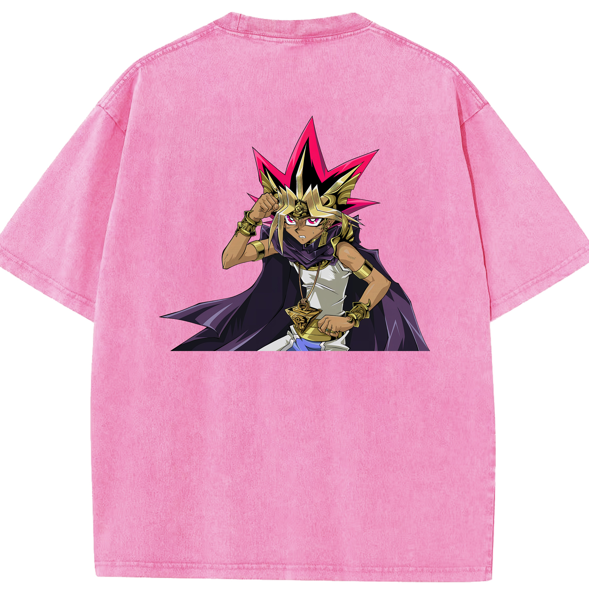 （画像用） 遊☆戯☆王 Yu-Gi-Oh! 綿100% ヴィンテージ風 半袖Tシャツ（背面プリント）